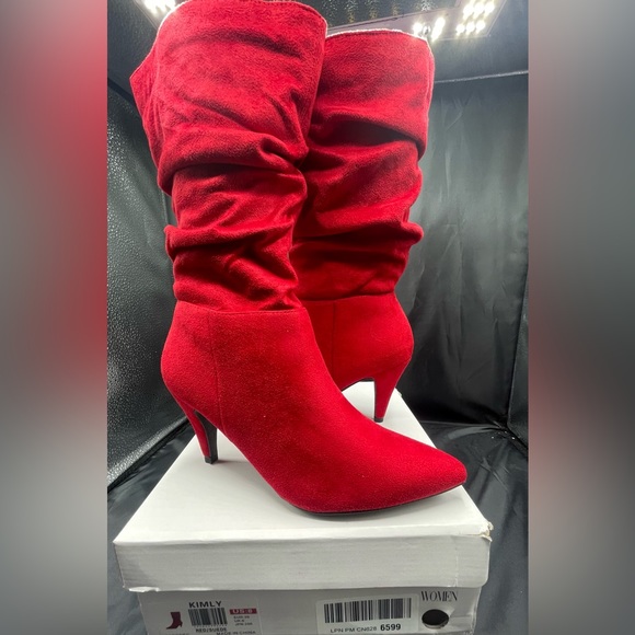 DREAM PAIRS Women's High Heel Mid Calf Boots, Size 8 - Picture 1 of 5